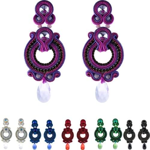 KPacTa Earrings Ethnic Style Jewelry Ladies Jewelry Handmade Leather Pendant Jewelry Multicolor Ladies Tassel Earrings