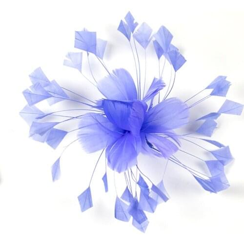 Beautiful Blue Goose Feathers Flower DIY Wedding Jewelry Corsage Making Accessories Wedding Headdress Decoration Plumes Crafts