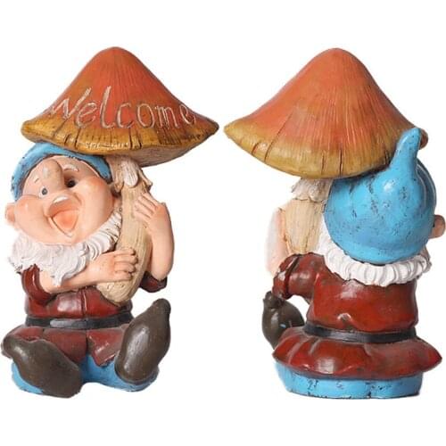 Creative Cartoon Anti-mushroom Dwarf Decoration Simulation Resin Statue Outdoor Courtyard Landscape Decorat Crafts Ornaments