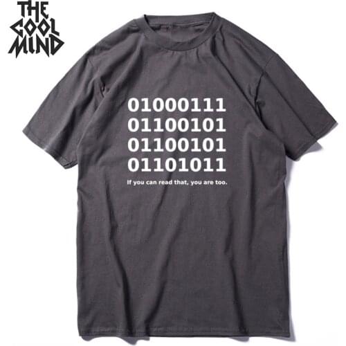 COOLMIND 100% cotton cool programmer men T shirt funny 010101 men T shirt o-neck code men t-shirt tee shirts