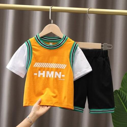 Summer Children Casual T Shirts + Shorts Sets Uniforms Boys And Girls Two Piece Sports Fitness Gym Kids Youth Training Suits