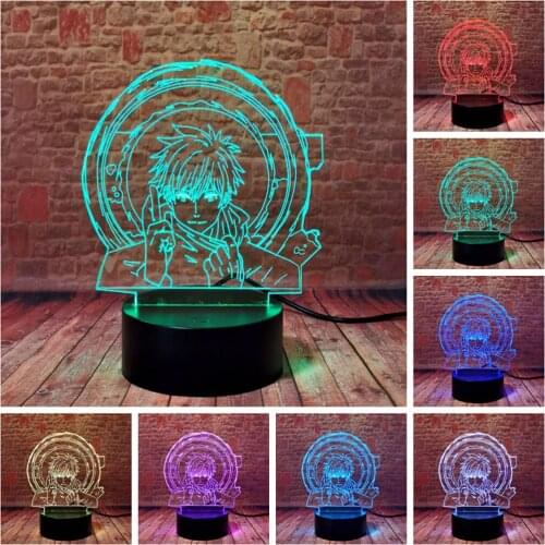Jujutsu Kaisen Model 3D Illusion LED Table Nightlight Colorful Change Lamp Itadori Yuji Anime Figure Toys FOR boys