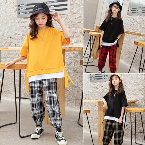 Fashion Girl Clothes Children or Teens Boutique Teenage Girls Outfits Kids Summer Tracksuit Camisetas Kids Clothing AE50CC