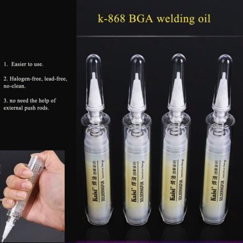The Newest kaisi k-868 original lead-free environmental protection no-clean BGA welding oil set no need push rod for soldering