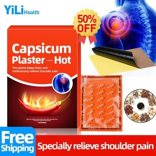 Shoulder Pain Relief Patch Capsicum Hot Medical Plaster Treatment Arm Muscle , Shoulders, Knee Arthritis Analgesic Patches