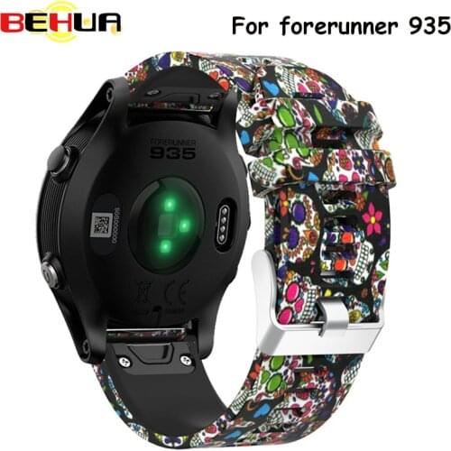 Watch band Quick Release Wrist Band Watch Strap for Garmin Fenix 5 forerunner 935 GPS Watchband Printed Fashion Sports Silicone