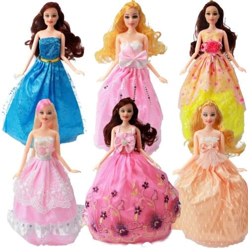 30cm Bjd Doll Princess Doll and Clothes Baby Fashion Dress Gifts for Girl Doll Toy Christmas Kids Best Gift