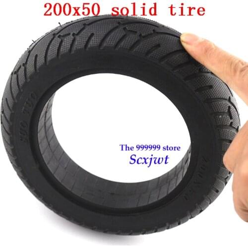 Good quality Tires 200x50 Solid Tire with Grooves for 8'' Electric Scooters 200*50 Solid Tyre motor