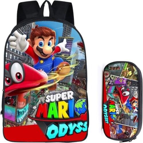 16 inch SONIC RACINGSchool Bag for Kids Boys Girls Backpack Children School Sets Pencil Bag Toddler Schoolbag
