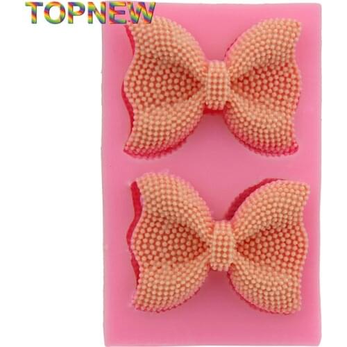 Nice Silicone Bowknot Butterfly Bow Fondant Mold Embossing Dies Sugar Art Tools Moule DIY Cake Decorating Tools DIY C1773
