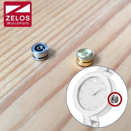 Steel waterproof crown for Mo vado Sapphire 28mm quartz watch