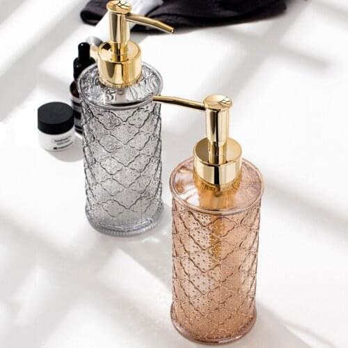 Glass Lotion Bottle Household Bathroom Shower Gel/Shampoo/Facial Cleanser Dispenser Bottle Travel Portable Liquid Soap Bottle