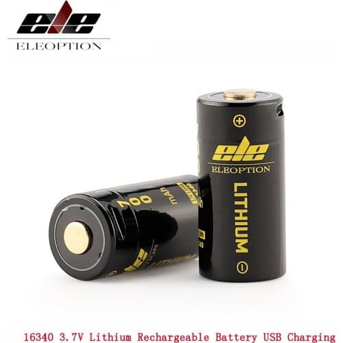 USB 16340 3.7V 700mah Li-ion USB Lithium Rechargeable Battery for Miners lamp, headlight, lawn light