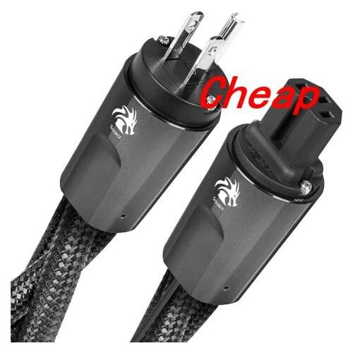 Dragon high current with low Z / noise dissipation 3-Pole AC power supply power cord US and EU Schuko plug