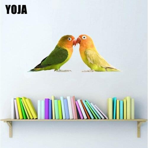YOJA 58.8×23CM Cute Happy Bird Bedroom Wall Stickers Mural Funny Cartoon Home Decor Accessories 8WS0222