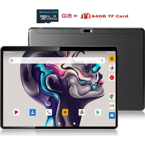 10.1 inch tablet PC 3G 4G wifi Android 9.0 32GB ROM Quad Core Super tablets GPS IPS Dual SIM GPS 64GB TF card Gift