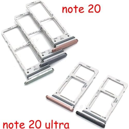 10pcs Sim Card Tray SD Reader Holder For Samsung Galaxy Note 20 / Note 20 Ultra SIM Card Tray Slot Holder Replacement Part