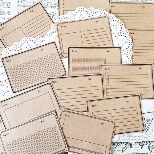 16 Pcs/pack Vintage Kraft Paper Label Stickers DIY Scrapbooking Album Journal Diary Week Planner Decorative Stickers Party Favor
