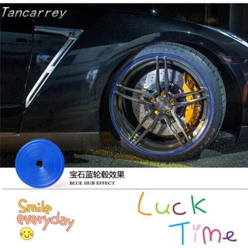 8M/Roll Car Wheel Protector Hub Sticker for kia cerato ix25 volvo v70 suzuki jimny ford kuga astra j lada kalina Accessories