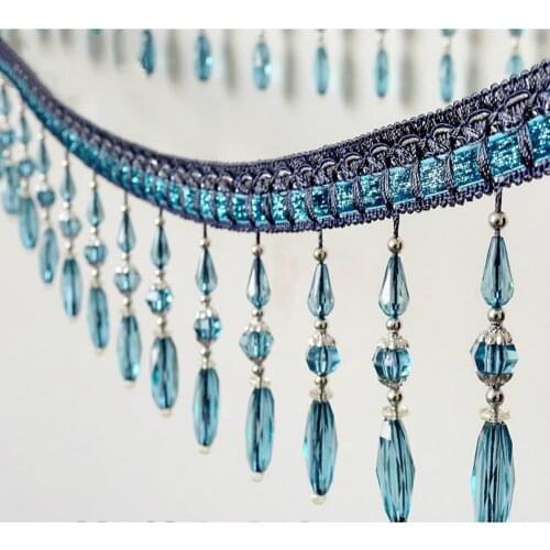 Curtain Lace Tassel Accessories Fringe Trim African Cord Pompom Beads Ribbon For Drapery Sewing Zakka 6 Meters