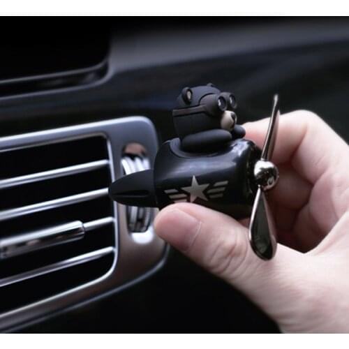 Car Accessories Air Freshener Pilot Rotating Propeller Air Outlet Fragrance Flavoring In The Car Goods Little Bear Pilot Decor