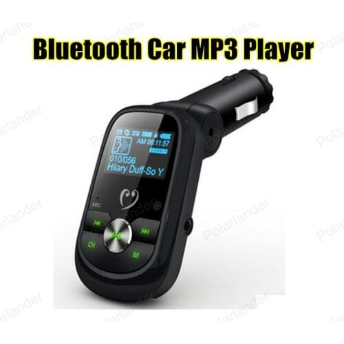New Bluetooth Handsfree CarKit Bluetooth FM Transmitter MP3 Player Car Kit Charger For Smart Phone