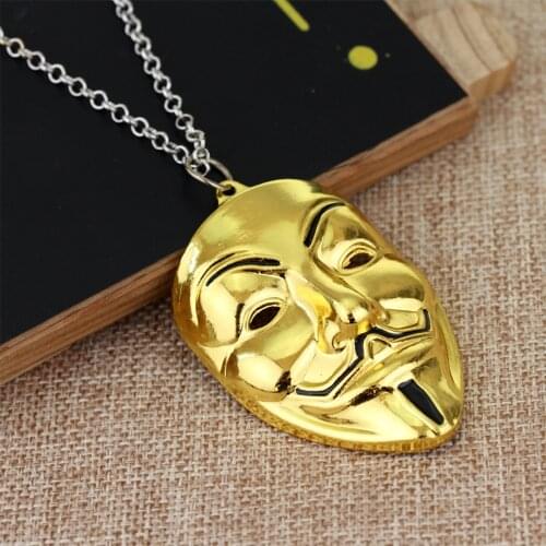 Car Pendant Decoration Mask Man For European and American V Auto Rearview Mirror Trim Accessory Hanging Necklace Ornament Gift