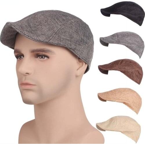 Unisex Fashion Berets Duckbill Ivy Cap Golf Sun Flax Hat