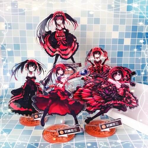 15cm Date a Live Anime Figure Acrylic Stand Model Toy Kawaii Tokisaki Kurumi Action Figure Decoration Cosplay Stand Figures Gift
