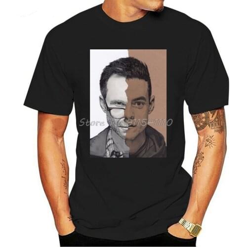 Mr Robot T Shirts Men Fashion Fsociety Mask Printed T-shirt Summer Short Sleeve Cotton TV Show Robot Logo Men Tops
