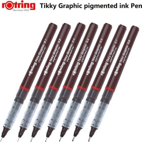 Rotring Tikky Graphic Drawing design Pen Pigmented black ink 1 piece