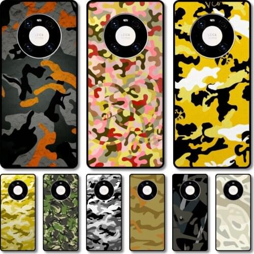 Camouflage Phone Case For Huawei mate 40 30 10 20 40 8 9 Lite Z Pro RS black cell shell