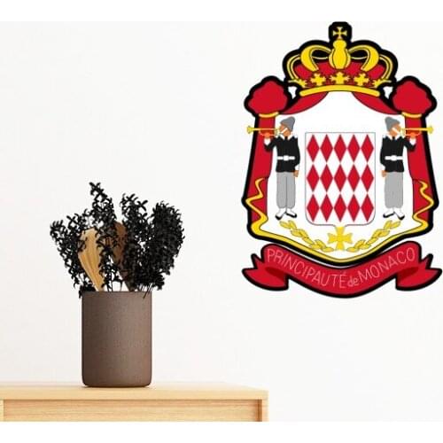 Principality of Monaco National Emblem Removable Wall Sticker Art Decals Mural DIY Wallpaper for Room Decal