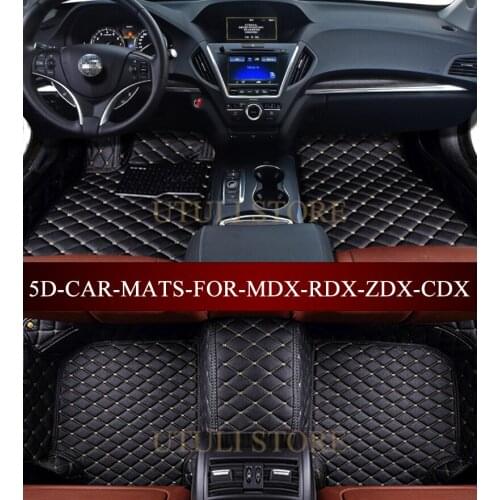 Leather Car floor mats for Acura MDX RDX ZDX CDX waterproof custom fit car liners foot mats