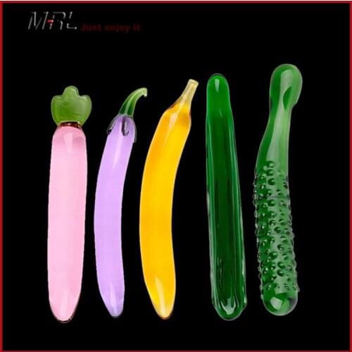 Crystal Fruit Glass Dildo Sex Toys For Woman Anal Plug Prostate Massage Butt Plug Sex Toys For Couple Excellent Masturbation Gay