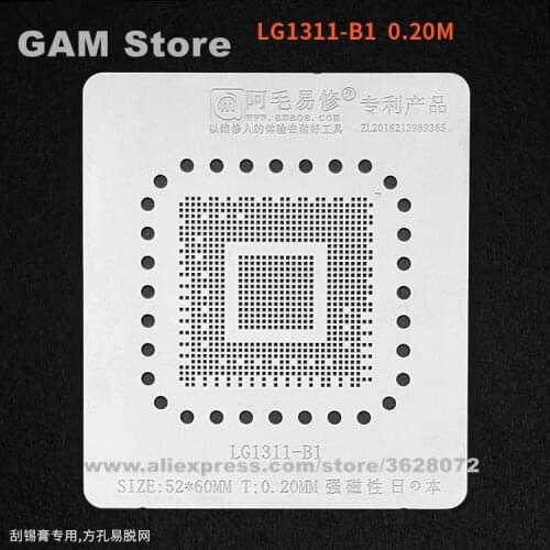 LG1311-B1 BGA Stencil For LCD TV IC Reballing Chip Pin Solder Tin Plant Net Amaoe Square Hole