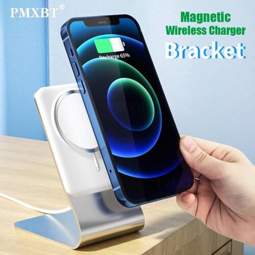 Magnetic Wireless Macsafe Charger Holder For iPhone 12 Mini Pro Max Magsafing Charging Phone Movie Stand Desk Cradle Bracket