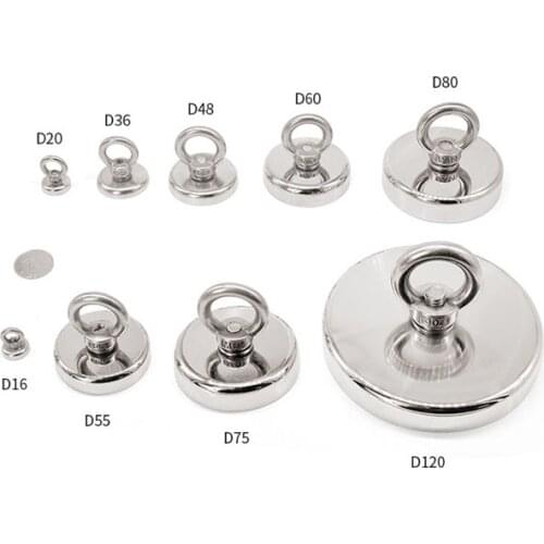 1PCS Powerful Neodymium Magnet Double-faced Magnet Hook Super Powerful Fishing Fishing Magnetic