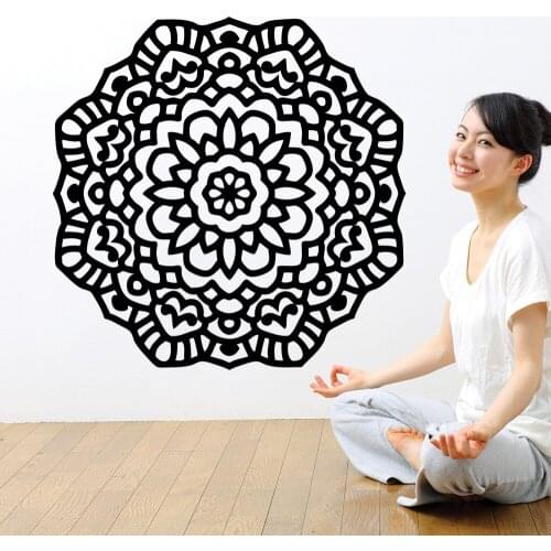 Wall decals, Mandala decals, Lotus Yoga, wall art, bedroom decor ww-10