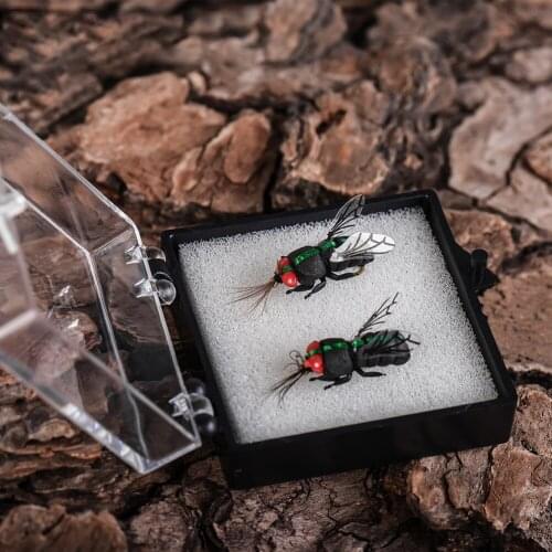 Topwater False Bait Bionic Insect Outdoor Portable Easy Fishing with Fishhook Fishing Lure Carrying Fly Jig Hook for LEO