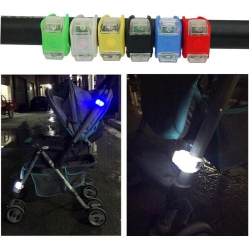 2PCS Baby Stroller Night Light Waterproof Silicone Caution lamp Outdoor Security Safety Alert LED Flash remind Caution Lamp