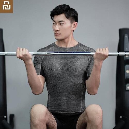 Youpin New Zenph Mens SensElast High Elastic Sports Compression Shirt Smooth cool man Short sleeve Fitness Running Sweatshirt
