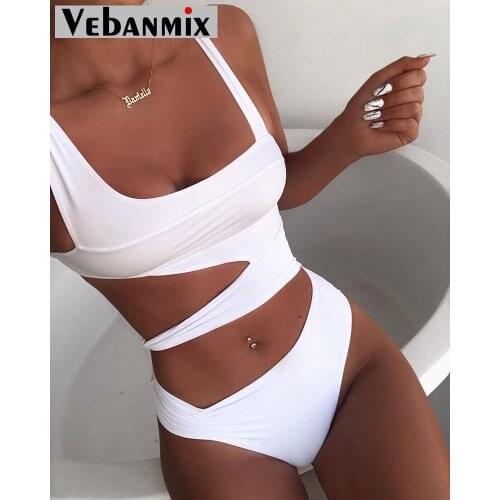 Newest Womens Solid Bakini One Piece of Hollow Out Swimsuit Ladies Bikini Summer Swim Clothes Swimwear Beachwear Bathing Suits