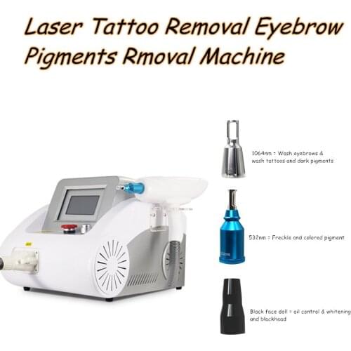 New Arrival!! Portable Yag Tattoo Removal Eyebrow Pigment Wrinkle Removal 1064nm & 532nm Q Switched Tattoo Removal Machine
