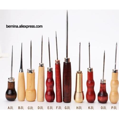 NEW 11size Leather Craft Cloth Awl Tool Pin Punching Hole Maker Stitching Overstitch Sewing Tools for pfaff juki brother siruba