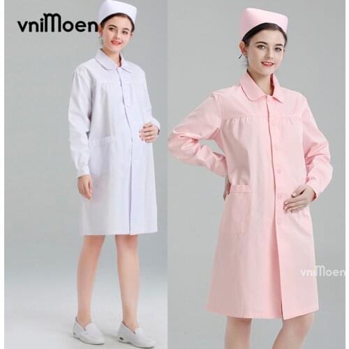 Pregnant women nurse clothes short/long-sleeve female white lab coat beauty laboratory clothes pregnancy work doctor clothes