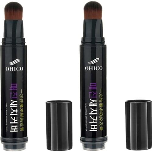 OHICO One-Time Plant Hair Dye Stick Instant Gray Root Coverage Hair Color Modify Cream Stick Temporary Cover Up White Hair