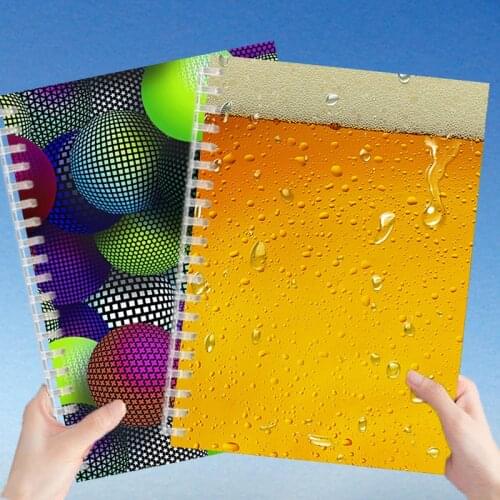 Beer 3D Color Print A5 Spiral Notebook Note Book Its Time Letter Women Men Funny Novelty Journal Graffiti Art Drawing Painting