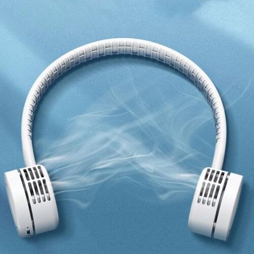Portable Leafless Hanging Neck Fan USB Charging Outdoor Sports Flexible Air Cool