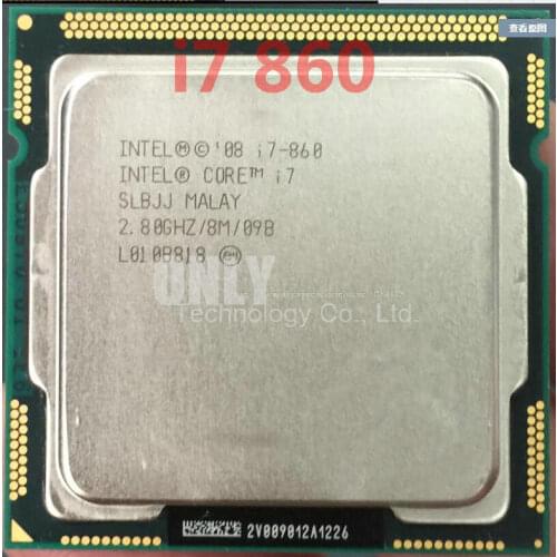 Free shipping Original Intel i7 860 cpu, /2.8GHz / LGA1156 / 8 MB /Quad-Core / i7-860 pengiriman